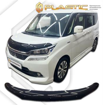 2 079 р. Дефлектор капота (к. Custom) CA-Plastiс Mitsubishi Delica D:2 2 (2015-2025) (серия Classic черный)  с доставкой в г. Воронеж. Увеличить фотографию 2