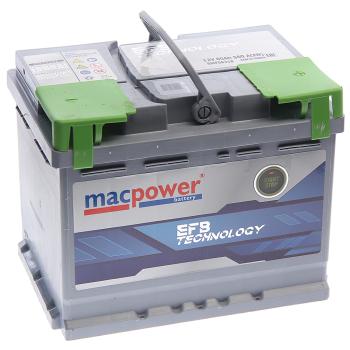 Аккумулятор MACPOWER EFB 60Ач обратная полярность MACPOWER 6ст60(0) smf5632052(56318)