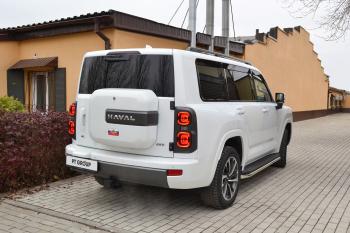 34 299 р. Защита порогов PT GROUP с алюминиевой площадкой Ø51мм(НПС) CHANGAN HUNTER Plus 2023- Haval H9 (2024-2025)  с доставкой в г. Воронеж. Увеличить фотографию 3