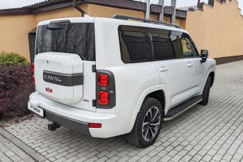 34 299 р. Защита порогов PT GROUP с алюминиевой площадкой Ø51мм(НПС) CHANGAN HUNTER Plus 2023- Haval H9 (2024-2025)  с доставкой в г. Воронеж. Увеличить фотографию 11