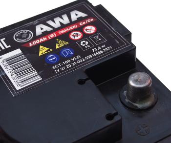 14 249 р. Аккумулятор AWA PRO 100Ач обратная полярность AWA 6ст100(0)  с доставкой в г. Воронеж. Увеличить фотографию 4