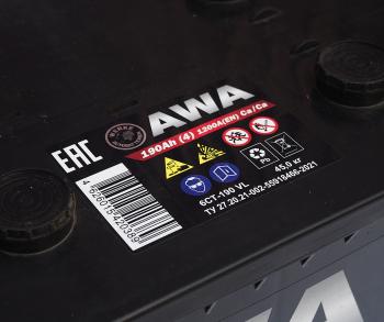 20 499 р. Аккумулятор AWA PRO 190Ач AWA 6ст190(4)  с доставкой в г. Воронеж. Увеличить фотографию 3