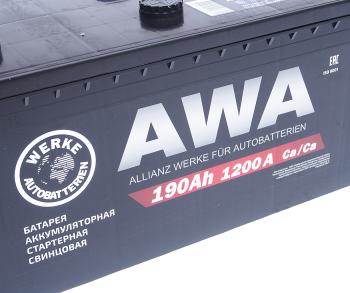 20 499 р. Аккумулятор AWA PRO 190Ач обратная полярность AWA 6ст190(3)  с доставкой в г. Воронеж. Увеличить фотографию 2