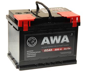 Аккумулятор AWA PRO 60Ач обратная полярность AWA 6ст60(0)