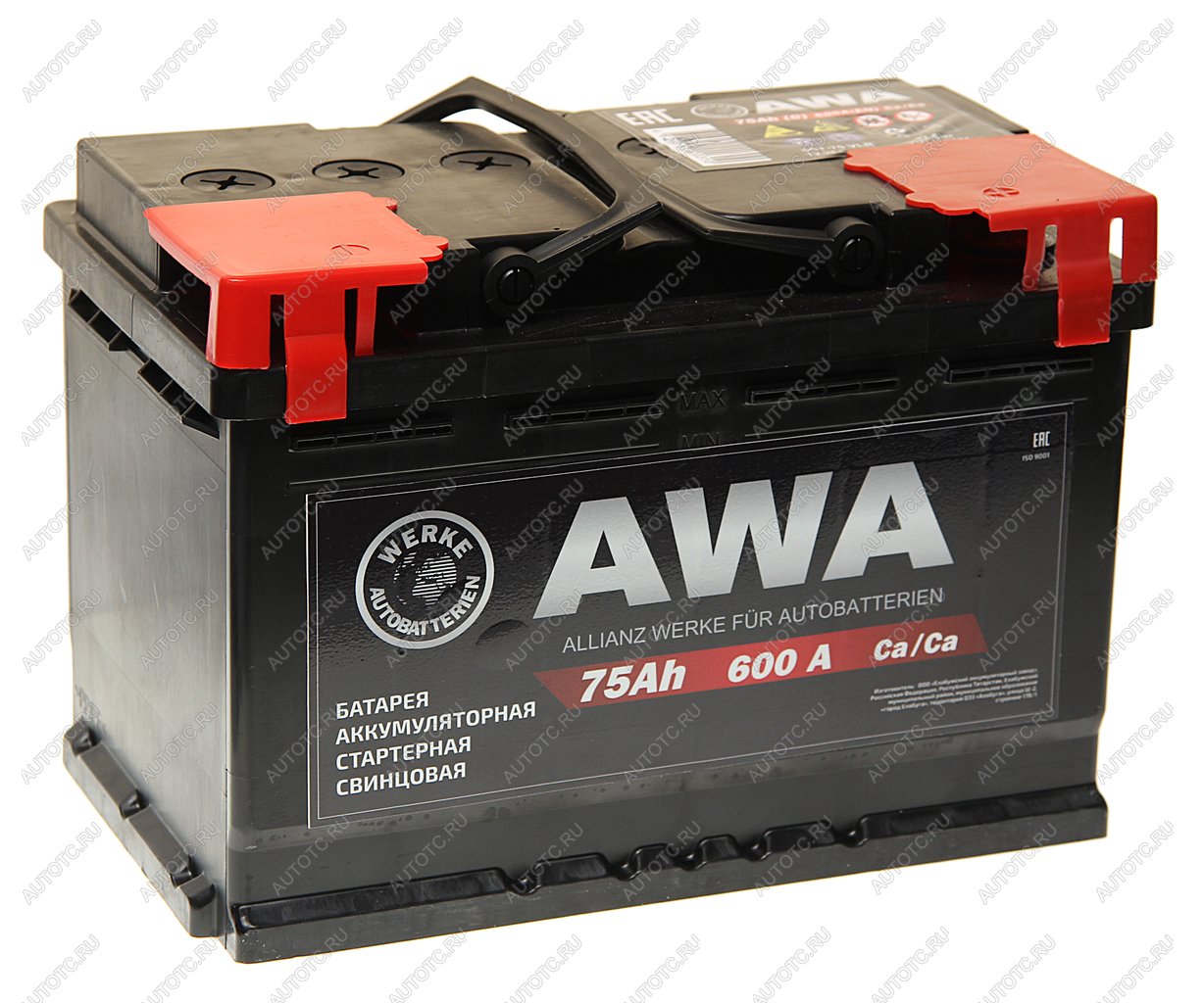10 999 р. Аккумулятор AWA PRO 75Ач обратная полярность AWA 6ст75(0)  с доставкой в г. Воронеж