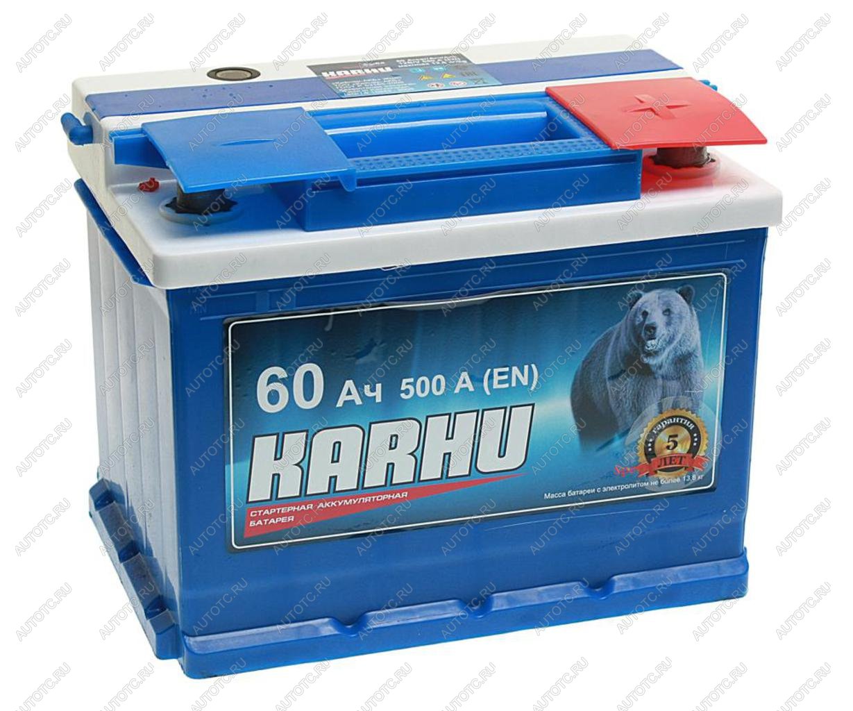 6 349 р. Аккумулятор KARHU 60Ач обратная полярность KARHU 6ст60(0)  с доставкой в г. Воронеж