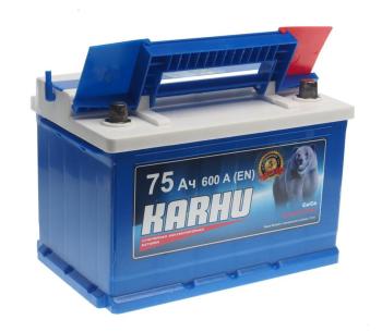 8 199 р. Аккумулятор KARHU 75Ач обратная полярность KARHU 6ст75(0)  с доставкой в г. Воронеж. Увеличить фотографию 2