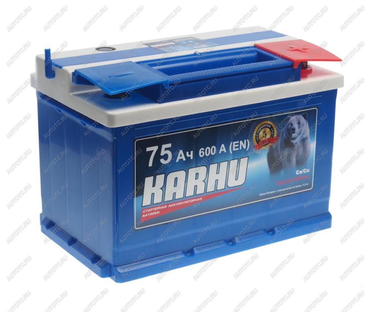 8 199 р. Аккумулятор KARHU 75Ач обратная полярность KARHU 6ст75(0)  с доставкой в г. Воронеж