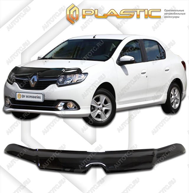 2 199 р. Дефлектор капотаClassic черныйRenaultLogan 2014–2018  2010010109707  с доставкой в г. Воронеж