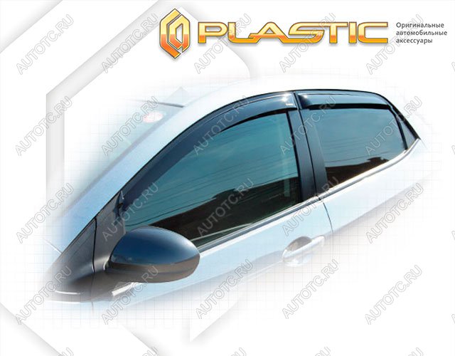 1 899 р. Ветровики дверей Classic полупрозрачный CA Plastic на Mazda 2  2008-2014  с доставкой в г. Воронеж