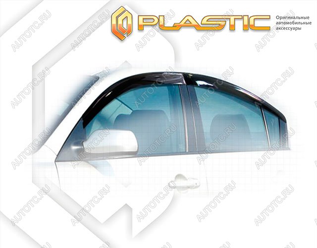 1 999 р. Ветровики дверей Classic полупрозрачный CA Plastic на Mazda 3 седан 2009-2013  с доставкой в г. Воронеж