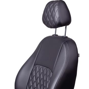 7 199 р. Комплект чехлов для сидений (РЗС 60/40 3Г Илана+Орегон) ТУРИН СТ Lord Autofashion  Geely GC6 (2014-2017) (черный, вставка черная, строчка черная)  с доставкой в г. Воронеж. Увеличить фотографию 4