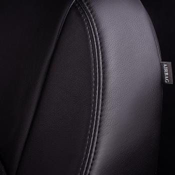 7 199 р. Комплект чехлов для сидений (РЗС 60/40 3Г Илана+Орегон) ТУРИН СТ Lord Autofashion  Geely GC6 (2014-2017) (черный, вставка черная, строчка черная)  с доставкой в г. Воронеж. Увеличить фотографию 9