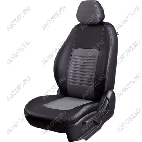 6 799 р. Комплект чехлов для сидений (ЦЗСиС 2П Илана+Орегон) ТУРИН СТ Lord Autofashion  Great Wall Poer (2021-2025) (черный, вставка серая, строчка серая)  с доставкой в г. Воронеж