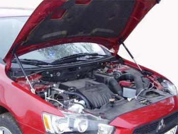 4 999 р. Упор капота ТехноМастер  Mitsubishi Lancer  10 CY (2007-2010) седан дорестайлинг, хэтчбэк дорестайлинг  с доставкой в г. Воронеж. Увеличить фотографию 1