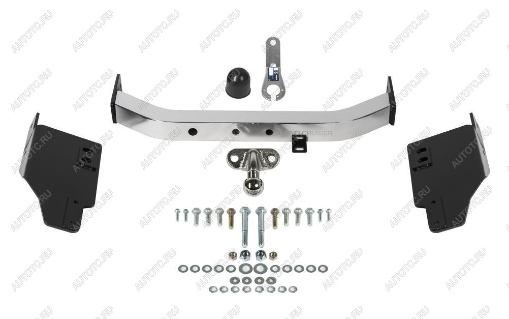 15 999 р. Фаркоп (с нержавеющей накладкой)(фланцевое крепление шара) Atlas  Toyota Land Cruiser Prado  J150 (2020-2025) 3-ий рестайлинг (стальной с порошковым покрытием, шар F (C, F30))  с доставкой в г. Воронеж