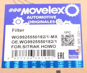 1 369 р. Фильтр топливный SITRAK HOWO сепаратора MOVELEX MOVELEX wg99255501821-mx  с доставкой в г. Воронеж. Увеличить фотографию 9