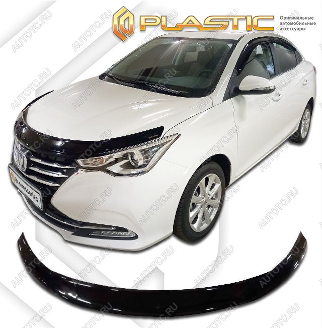 2 199 р. Дефлектор капота Classic черный CA Plastic на Changan Alsvin III поколение, седан, рынок РФ 2018 - н.в.  с доставкой в г. Воронеж