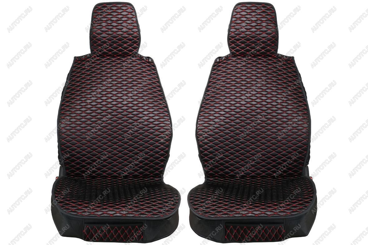3 899 р. Каркасные накидки для сидений автомобиля из ткани Black Red Черно-красный Seintex 317797  с доставкой в г. Воронеж