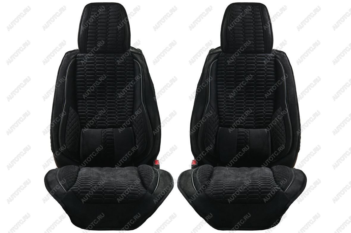 3 699 р. Каркасные накидки для сидений автомобиля из велюра Comfort Черный Seintex 317888  с доставкой в г. Воронеж