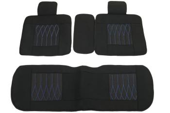 3 899 р. Каркасные накидки для сидений автомобиля из велюра Comfort Plus Черно-синий Seintex 317788  с доставкой в г. Воронеж. Увеличить фотографию 3