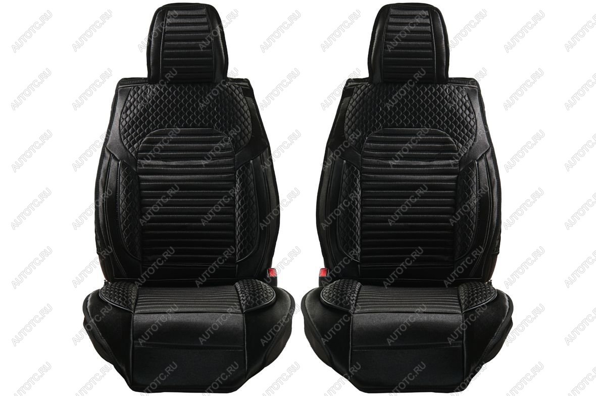 3 699 р. Каркасные накидки для сидений автомобиля из велюра Premium Черный Seintex 317697  с доставкой в г. Воронеж