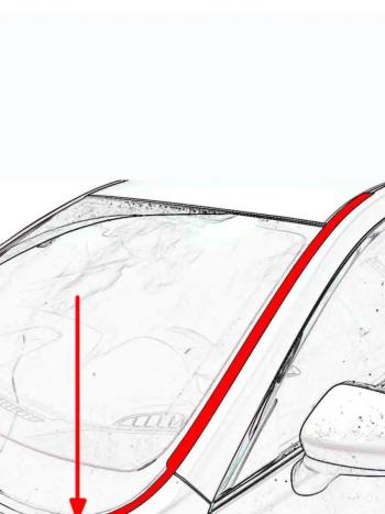 1 699 р. Водостоки лобового стекла Стрелка 11 Tesla Model Y (2019-2025)  с доставкой в г. Воронеж. Увеличить фотографию 2