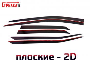 Дефлекторы окон 2D Стрелка11 Lexus RX350  AL20 (2015-2019) дорестайлинг (черные)