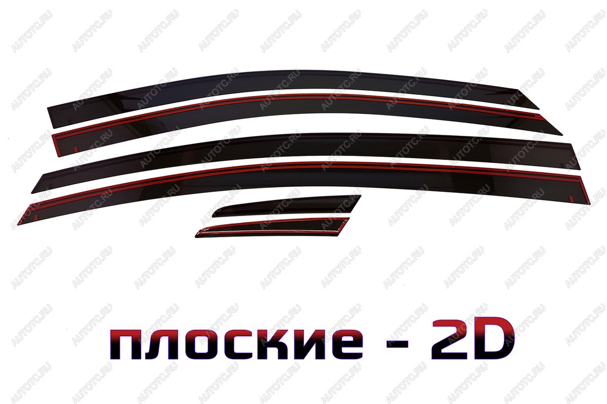 4 699 р. Дефлекторы окон 2D Стрелка11  MG 5 (2020-2025) (черные)  с доставкой в г. Воронеж