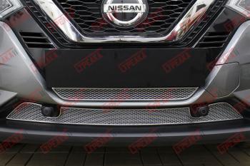 3 799 р. Защита радиатора (низ 2 части) Стрелка11 Стандарт Nissan Qashqai 2 J11 рестайлинг (2017-2022) (черная)  с доставкой в г. Воронеж. Увеличить фотографию 2