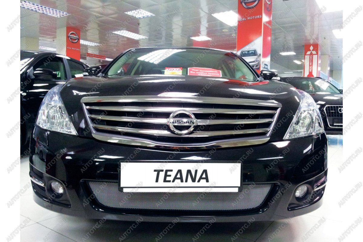 3 179 р. Защита радиатора Стрелка11 Стандарт  Nissan Teana  2 J32 (2008-2014) дорестайлинг, рестайлинг (хром)  с доставкой в г. Воронеж