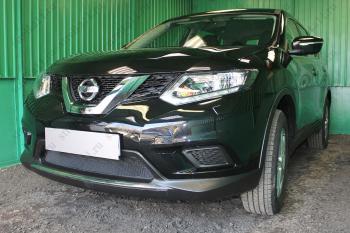 3 179 р. Защита радиатора (низ) Стандарт  Nissan X-trail  3 T32 (2013-2018) дорестайлинг (хром)  с доставкой в г. Воронеж. Увеличить фотографию 3