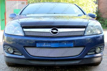 3 079 р. Защита радиатора (низ) Стрелка11 Стандарт  Opel Astra  H (2007-2015) универсал рестайлинг, хэтчбек 5дв рестайлинг (хром)  с доставкой в г. Воронеж. Увеличить фотографию 2