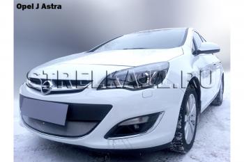 Защита радиатора Стрелка11 Стандарт Opel Astra  J GTC (2011-2018) (хром)