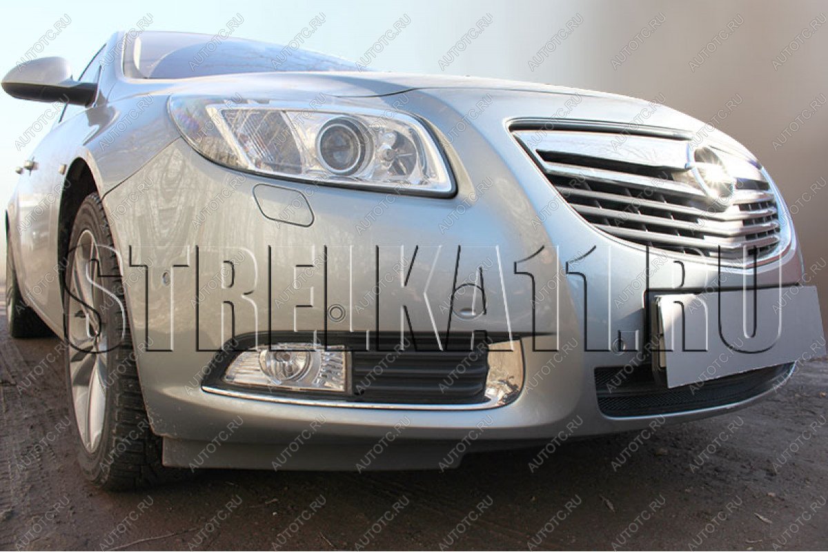 3 699 р. Защита радиатора Стрелка11 Стандарт  Opel Insignia ( A,  А) (2008-2013) дорестайлинг седан, дорестайлинг универсал, дорестайлинг, хэтчбэк (хром)  с доставкой в г. Воронеж