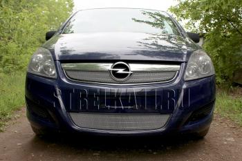 3 079 р. Защита радиатора (низ) Стрелка11 Стандарт  Opel Zafira  В (2007-2015) рестайлинг (хром)  с доставкой в г. Воронеж. Увеличить фотографию 2