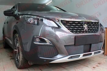 5 299 р. Защита радиатора (низ, середина 5 частей) Стрелка11 Стандарт  Peugeot 3008  2 (2016-2025) (черные)  с доставкой в г. Воронеж. Увеличить фотографию 2