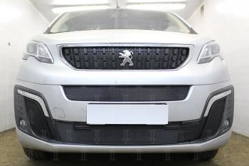 5 699 р. Защита радиатора (середина, низ) Стрелка11 Стандарт Peugeot Traveller K0 L2 дорестайлинг (2016-2024) (черная)  с доставкой в г. Воронеж. Увеличить фотографию 2