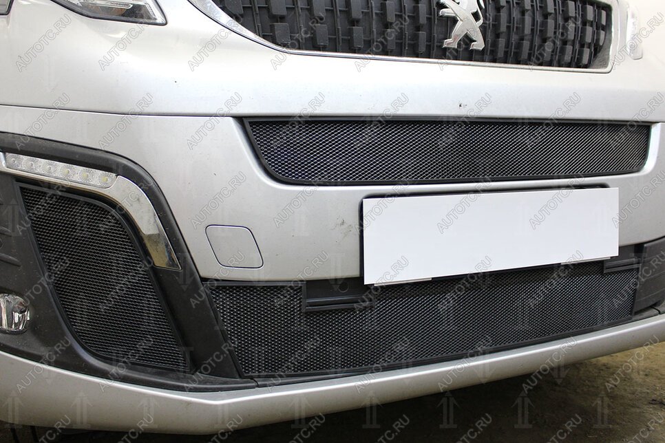 5 699 р. Защита радиатора (середина, низ) Стрелка11 Стандарт Peugeot Traveller K0 L2 дорестайлинг (2016-2024) (черная)  с доставкой в г. Воронеж