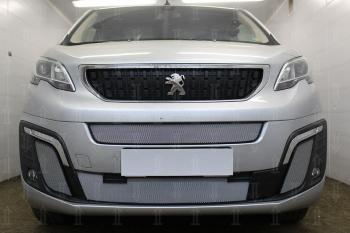 5 899 р. Защита радиатора (середина, низ) Стрелка11 Стандарт  Peugeot Traveller  K0 L2 (2016-2024) дорестайлинг (хром)  с доставкой в г. Воронеж. Увеличить фотографию 2