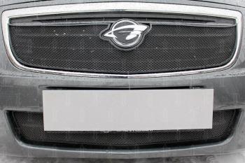 2 899 р. Защита радиатора (низ) Стрелка11 Стандарт Chevrolet Cobalt седан дорестайлинг (2011-2016) (черная)  с доставкой в г. Воронеж. Увеличить фотографию 2
