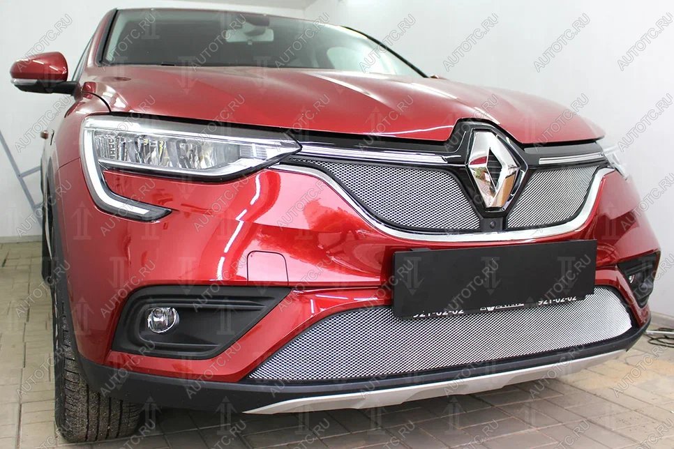 3 699 р. Защита радиатора (низ) Стрелка11 Стандарт  Renault Arkana (2019-2025) (хром)  с доставкой в г. Воронеж