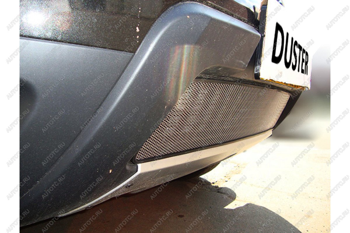3 179 р. Защита радиатора Стандарт  Renault Duster  HS (2010-2015) дорестайлинг (хром)  с доставкой в г. Воронеж