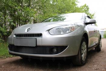 2 349 р. Защита радиатора (верх) Стрелка11 Стандарт Renault Fluence дорестайлинг (2010-2012) (черная)  с доставкой в г. Воронеж. Увеличить фотографию 3