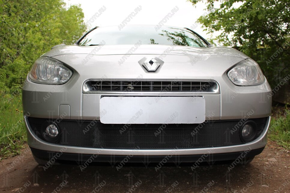 2 999 р. Защита радиатора (низ) Стрелка11 Стандарт  Renault Fluence (2010-2012) дорестайлинг (черная)  с доставкой в г. Воронеж