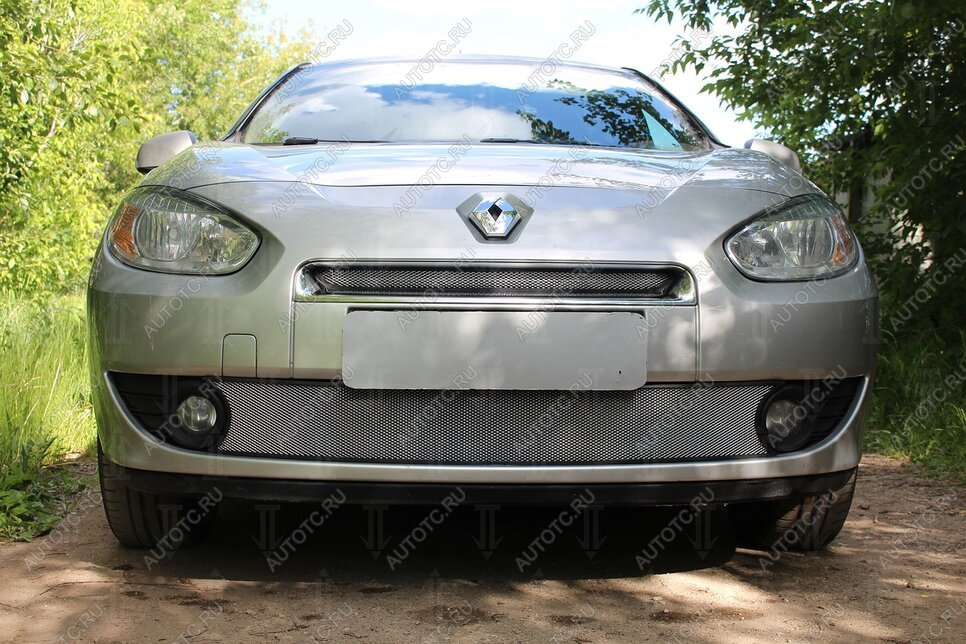 2 479 р. Защита радиатора (верх) Стрелка11 Стандарт    Renault Fluence (2010-2012) дорестайлинг (хром)  с доставкой в г. Воронеж