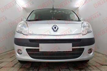 3 689 р. Защита радиатора (низ) Стрелка11 Стандарт Renault Kangoo KW0 дорестайлинг (2008-2013) (черная)  с доставкой в г. Воронеж. Увеличить фотографию 2