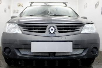 2 899 р. Защита радиатора (низ) Стрелка11 Стандарт  Renault Logan  1 (2004-2010) дорестайлинг (хром)  с доставкой в г. Воронеж. Увеличить фотографию 2