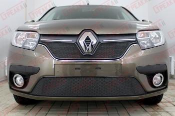 3 099 р. Защита радиатора (низ) Стандарт Renault Logan 2 рестайлинг (2018-2025) (черная)  с доставкой в г. Воронеж. Увеличить фотографию 2