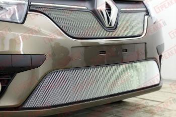 3 379 р. Защита радиатора (низ) Стандарт  Renault Logan  2 - Sandero  (B8) (хром)  с доставкой в г. Воронеж. Увеличить фотографию 2